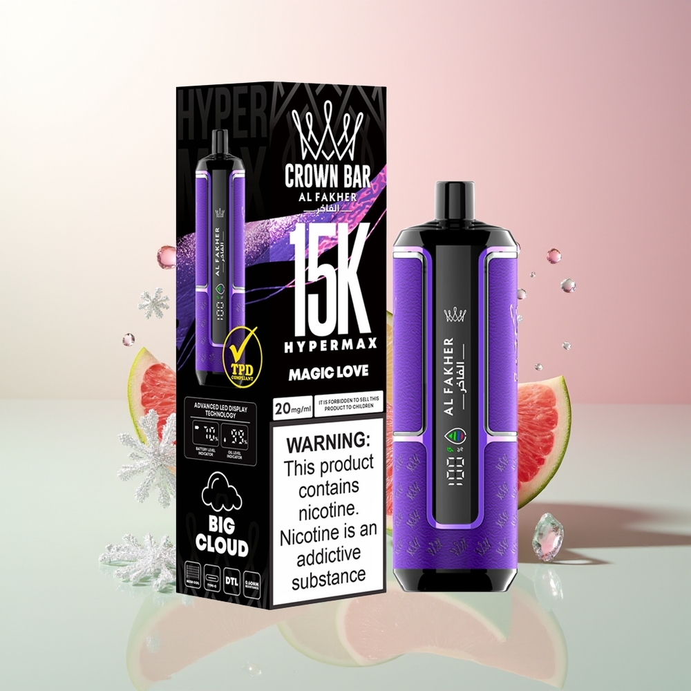 Magija Ljubav Al Fakher Crown Bar 15K Hipermax Једнократна вејп Kit