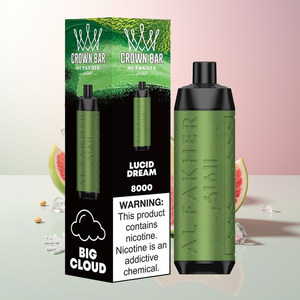 Lucid San Al Fakher Crown Bar 8000 Pufova Kristal Једнократна вејп
