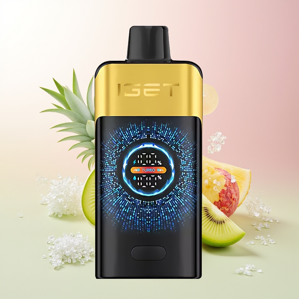 Kivi Ananas IGET ONE 12000 Puffs sa Velikim Zakrivljenim Ekranom u Boji