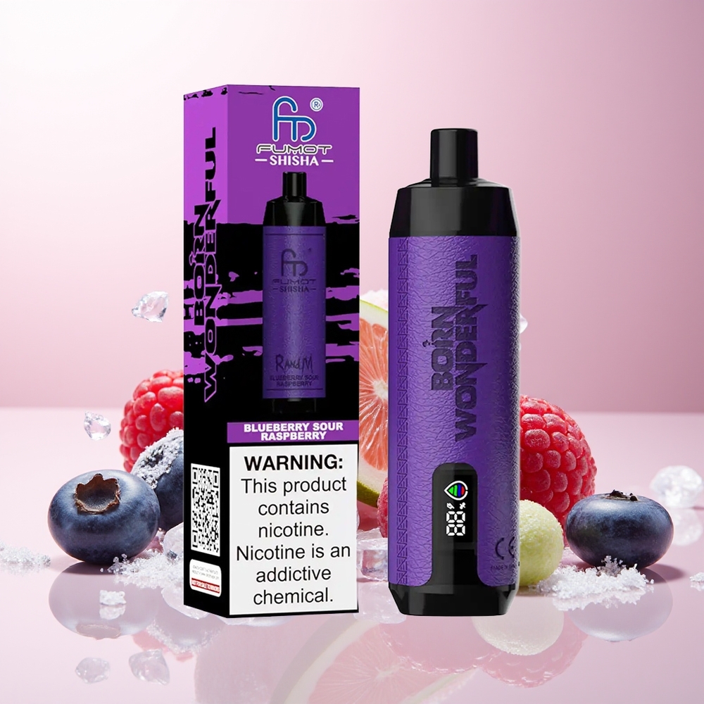 Boravnica-Kisela Malina RandM Fumot Shisha 10000 Puffs LED Indikator