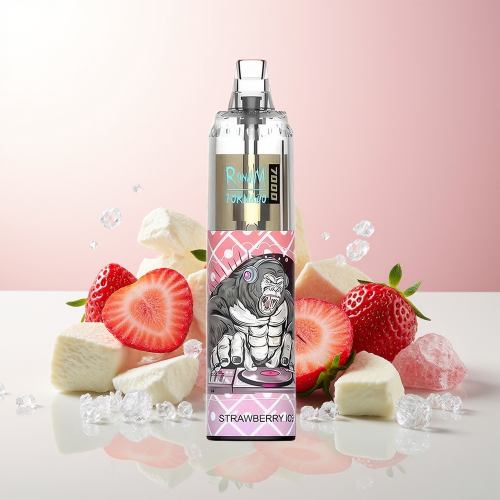 Јагода Лед RandM Fumot Tornado 7000 Puffs 14 ML E-liquid