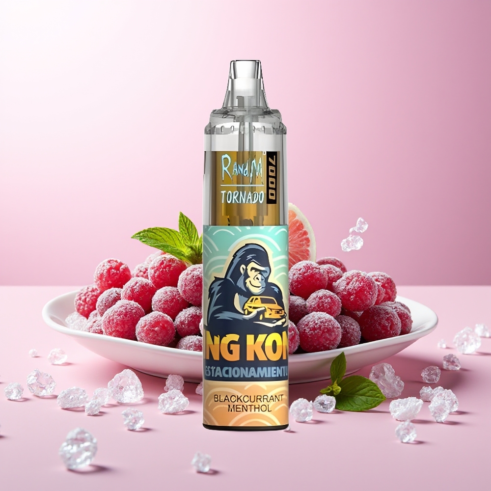 Црни рибизла мента RandM Fumot Tornado 7000 Puffs Mesh Coil