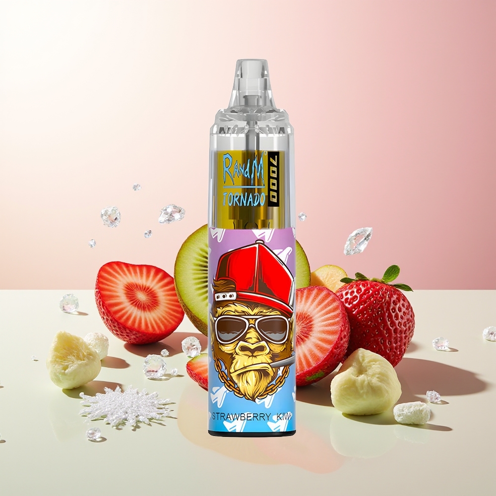 Јагода-Киви RandM Fumot Tornado 7000 Puffs Mesh Coil