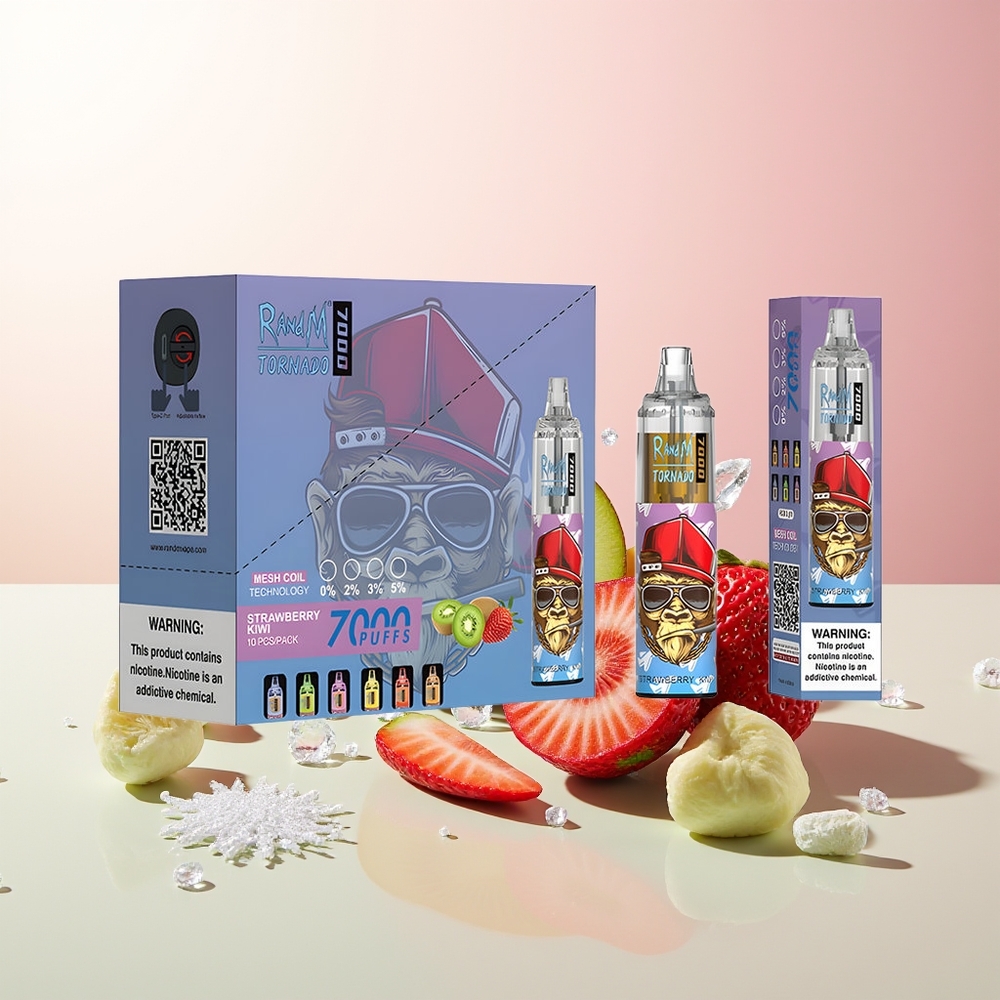 Јагода-Киви RandM Fumot Tornado 7000 Puffs Mesh Coil