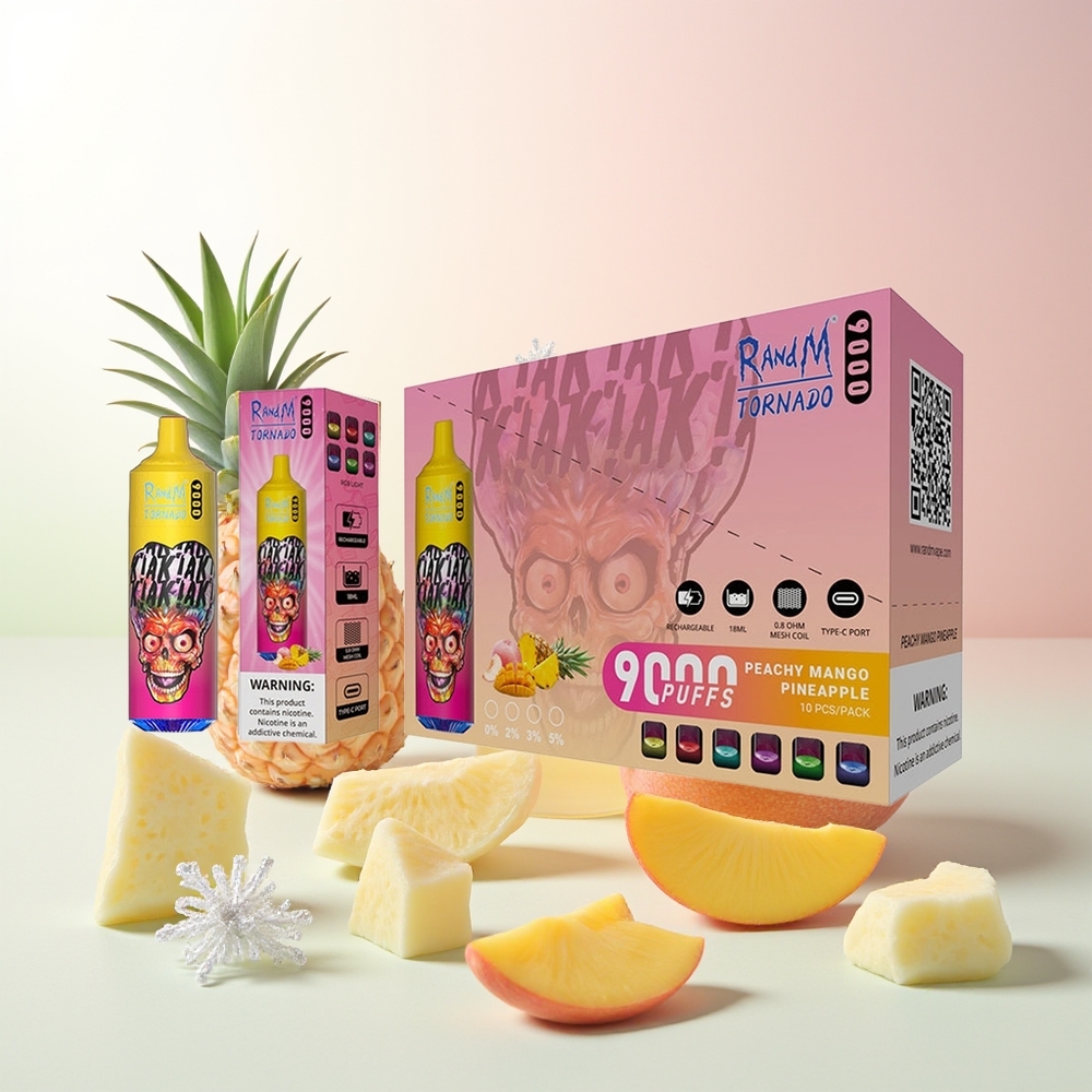 Breskva Mango Ananas RandM Fumot Tornado 9000 Pufova Mesh Coil