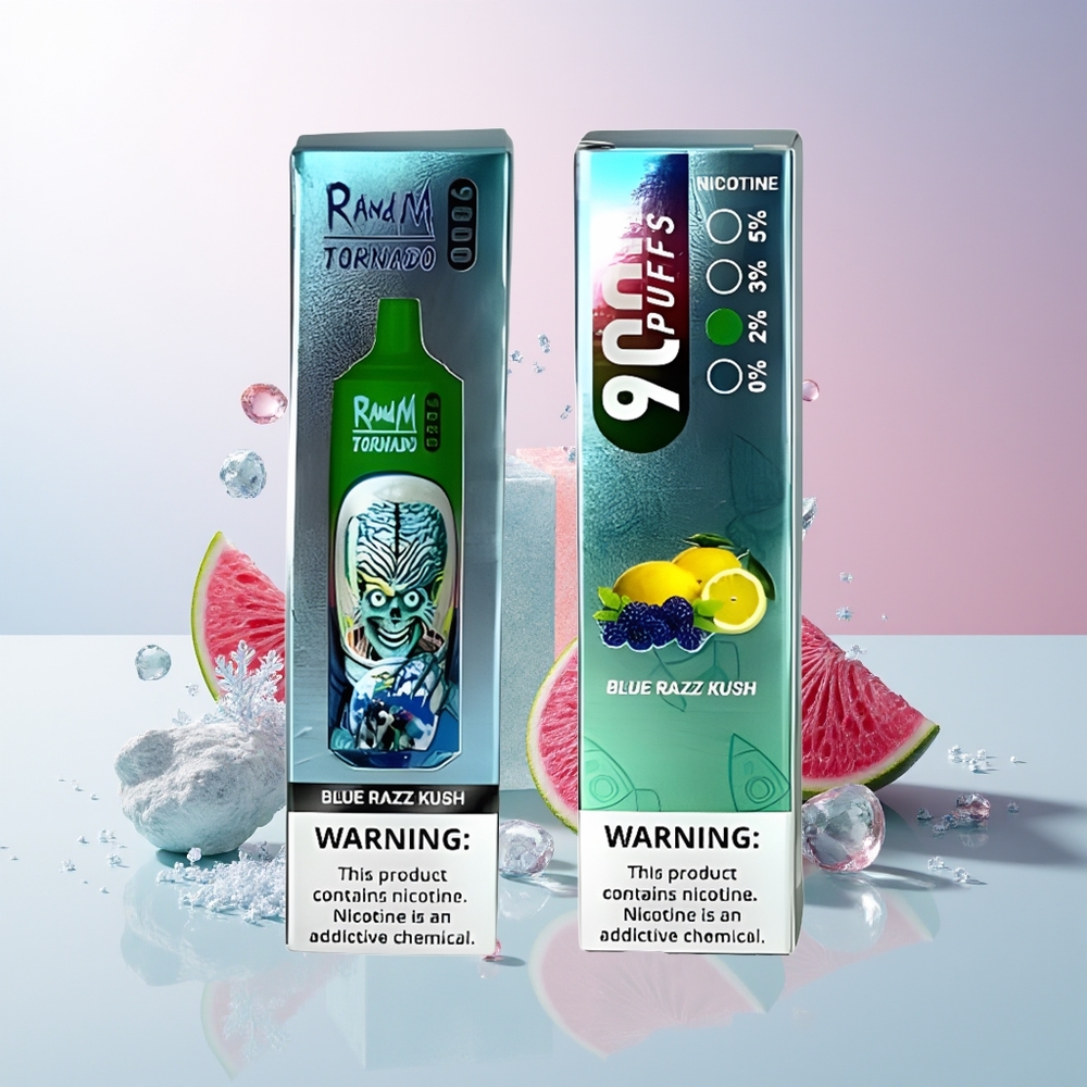 Plava Malina Razz RandM Fumot Tornado 9000 Pufova