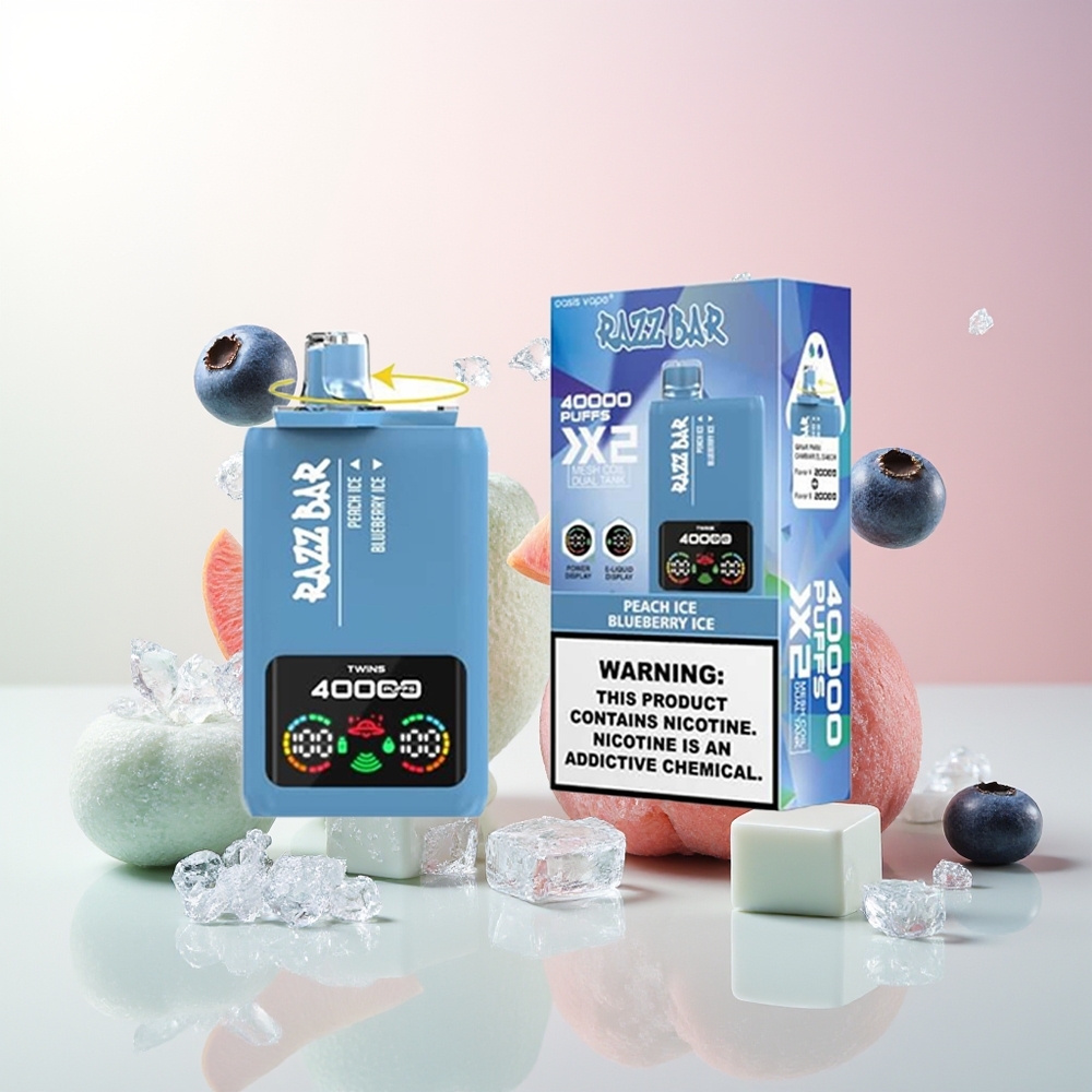 Breskva Led - Borovnica Led Razz Bar Једнократна вејп 40000 Puffs Tip-C Port