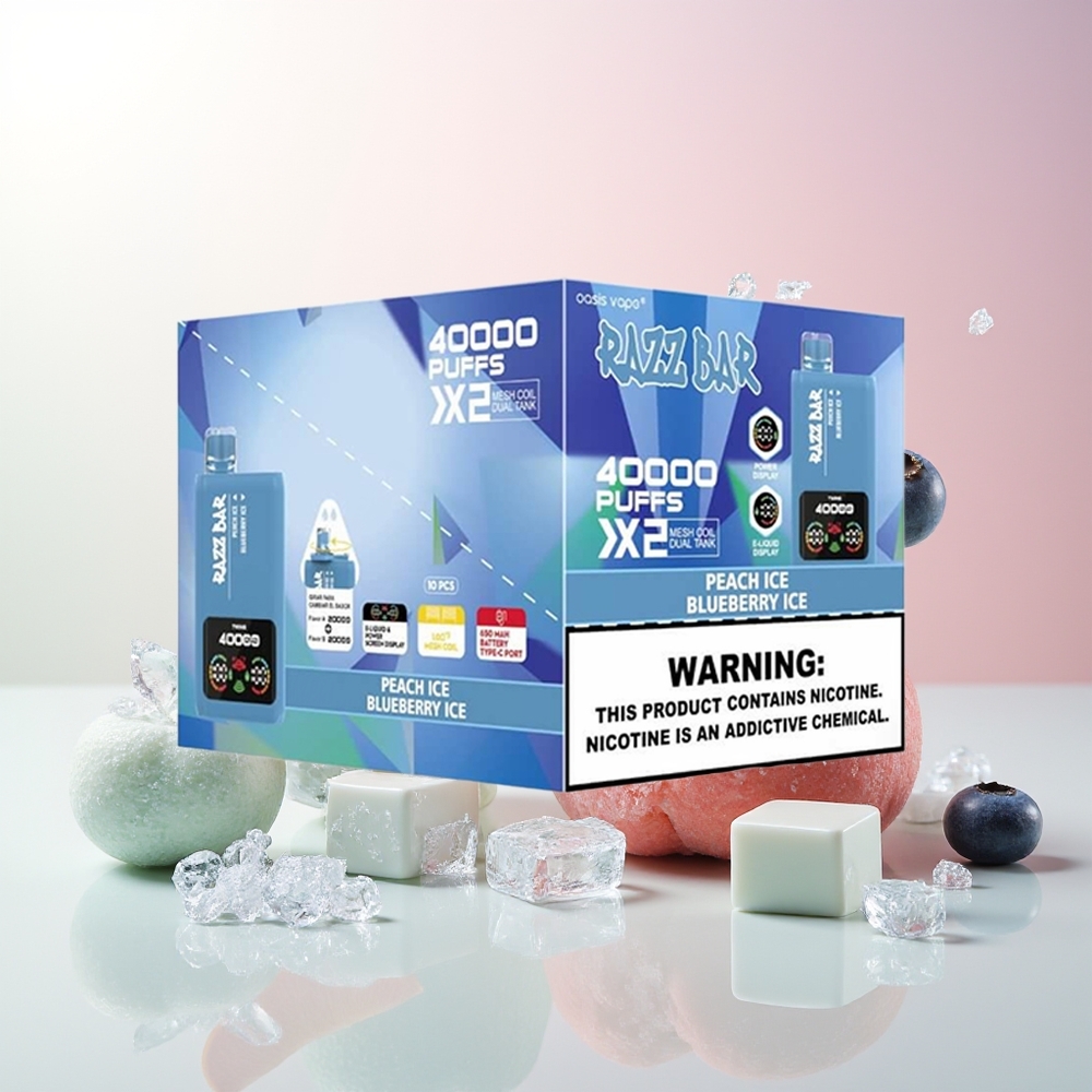 Breskva Led - Borovnica Led Razz Bar Једнократна вејп 40000 Puffs Tip-C Port