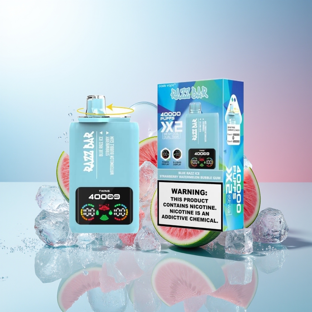 Plava Malina-Ledeni Jagoda-Lubenica Bubica Razz Bar 40000 Puffs Tip-C Port