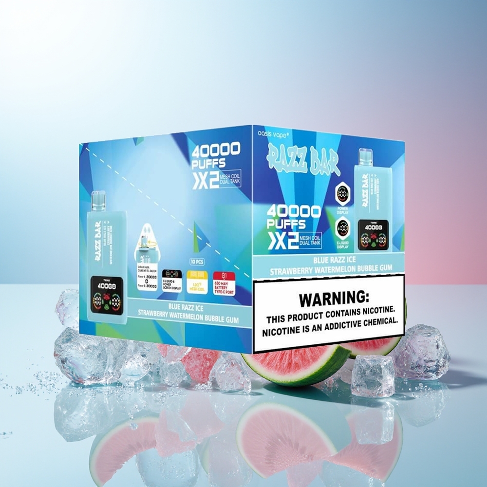 Plava Malina-Ledeni Jagoda-Lubenica Bubica Razz Bar 40000 Puffs Tip-C Port