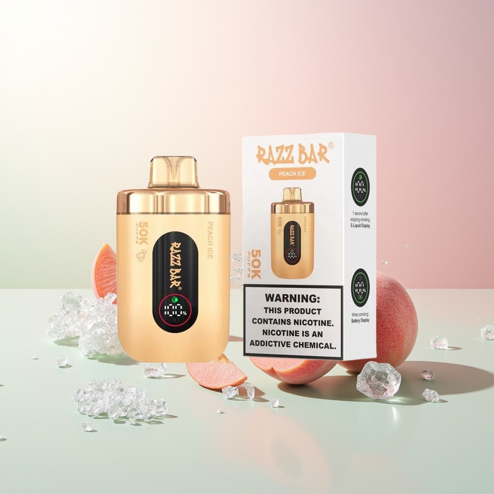 Бресква Лед Razz Bar 50K Puffs 2% Никотина