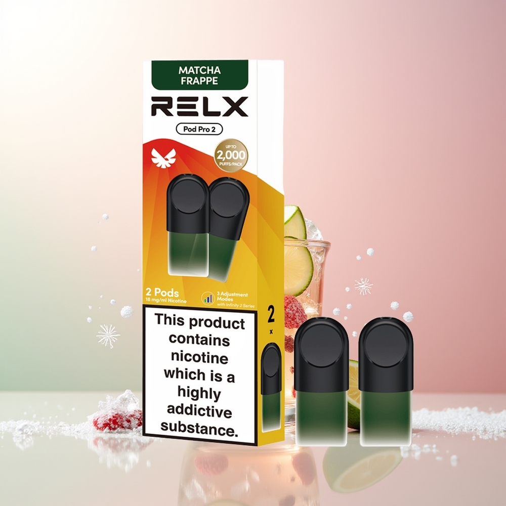 Čaj-Matcha Frape Čaj RELX Pod Pro 2 600 pufova Eco Mode 5.5W