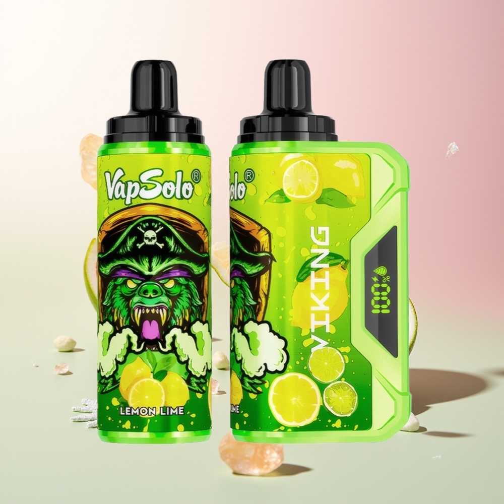 Limun-Lime VapSolo VIKING 12000 Pufova Једнократна вејп sa LED ekranom