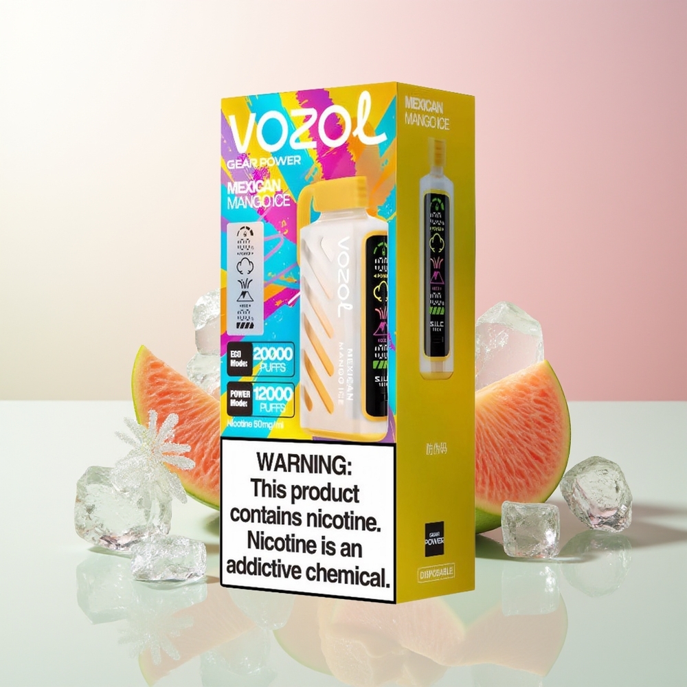 Meksički mango led VOZOL Gear Power 20000 Puffs Једнократна вејп Dual Mesh Coil