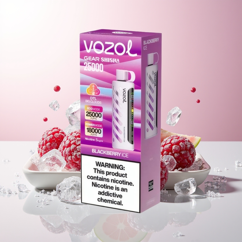 Borovnica Led VOZOL Gear Shisha 25000 Pufova Dual Mesh