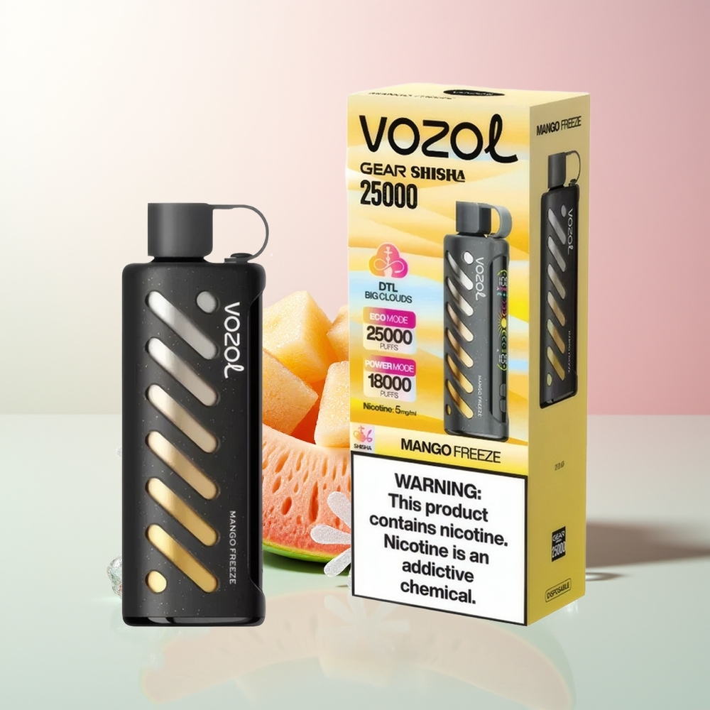 Mango Smrzavanje VOZOL Gear Shisha 25000 Puffs Dual Mesh